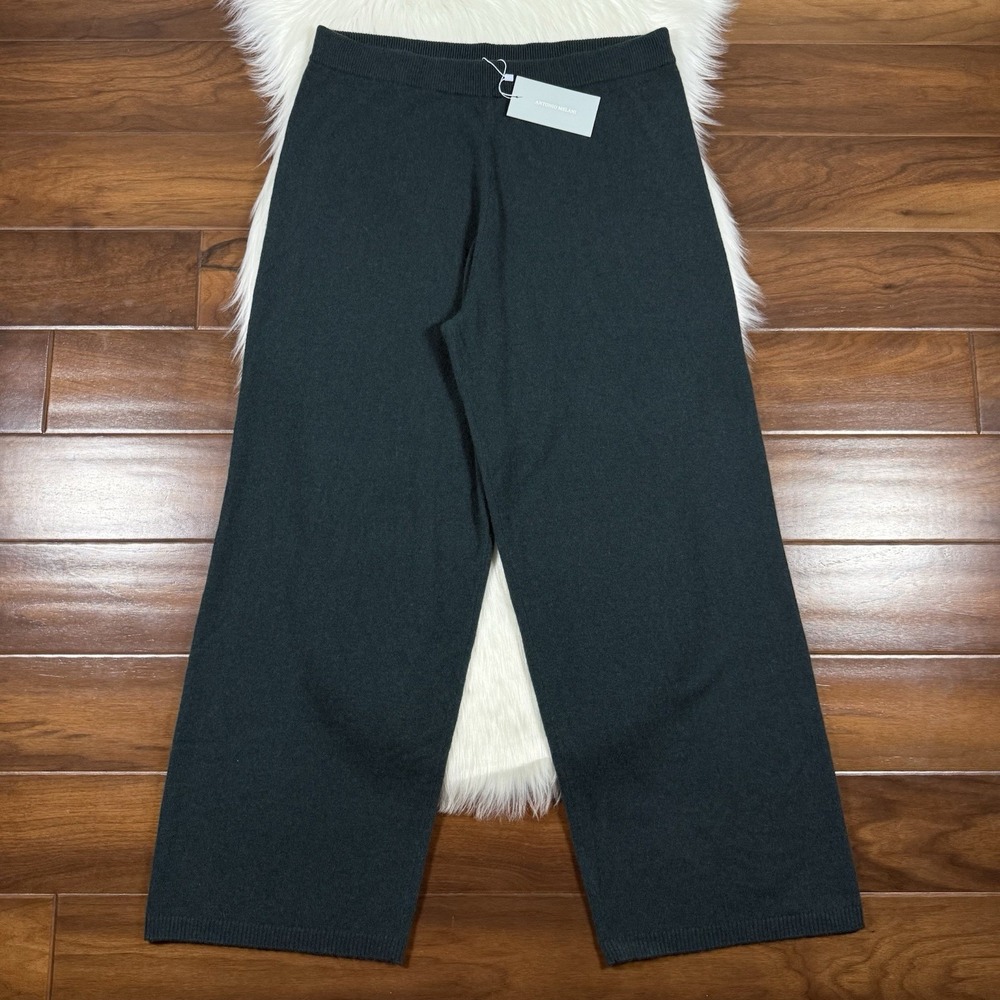 Antonio Melani Women's Size XL Green Ivonne Cashmere Wide Leg Pull On Pants